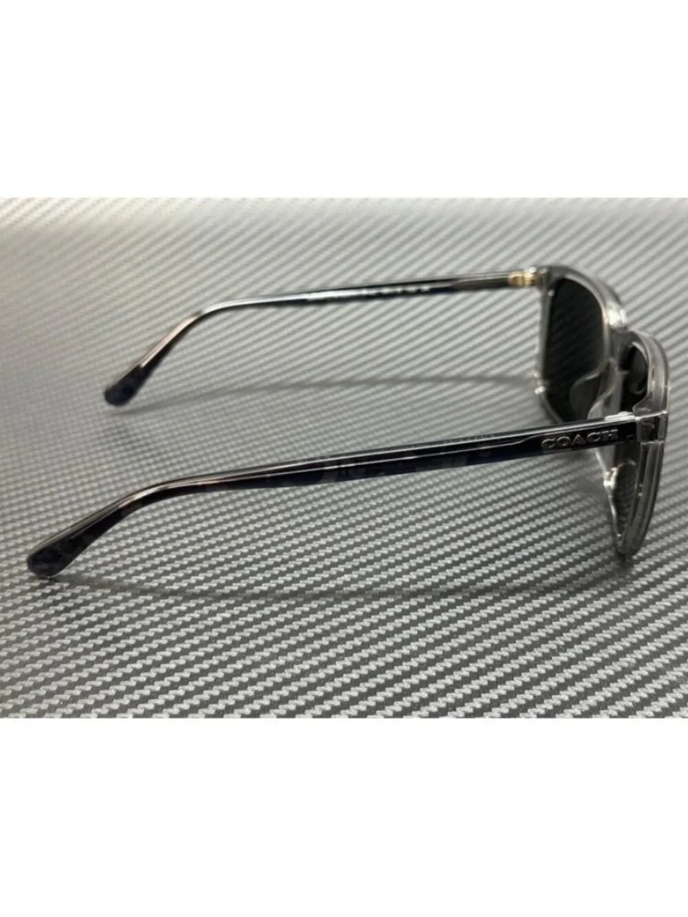 New Coach Men Transparent Grey Sunglasses 55-19-150